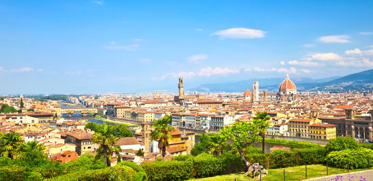 Beautiful view of Florence from Piazzale Michelangelo