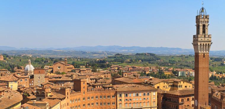 Beautiful view of Siena