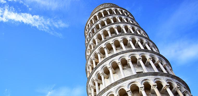 Pisa tower, top view