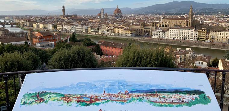 Panorama of Florence with city painting