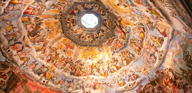 Frescoes inside the Dome in Florence