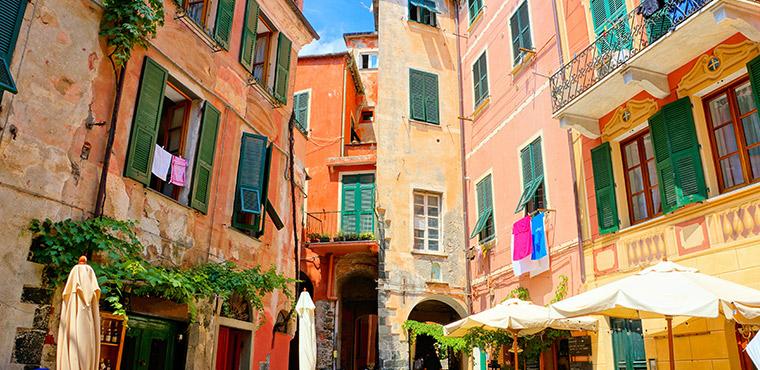 Beautiful colours of Cinque Terre street